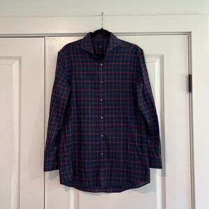 Boss Hugo Boss Men's Tailored Slim Fit Dress Shirt Navy Size 39‎ 15 1/2